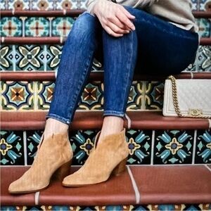 VINCE Havana Tan Suede Ankle Boots